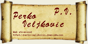 Perko Veljković vizit kartica